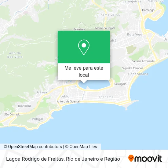 Lagoa Rodrigo de Freitas mapa