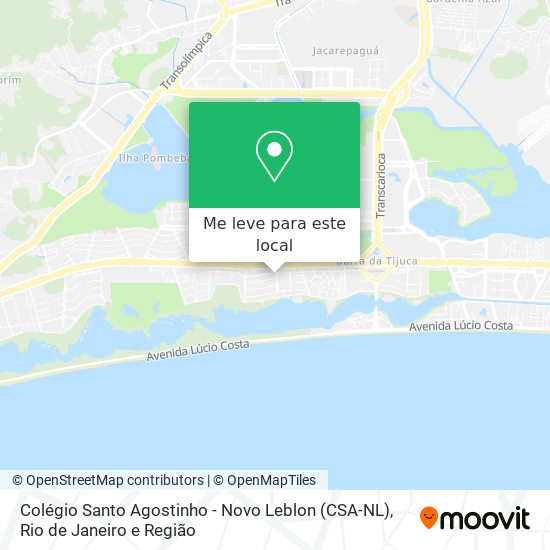 Colégio Santo Agostinho - Novo Leblon (CSA-NL) mapa