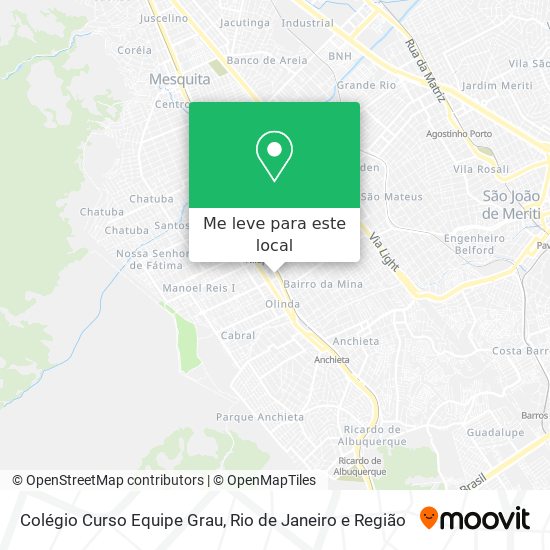 Colégio Curso Equipe Grau mapa