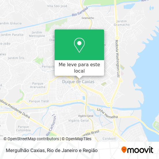 Mergulhão Caxias mapa