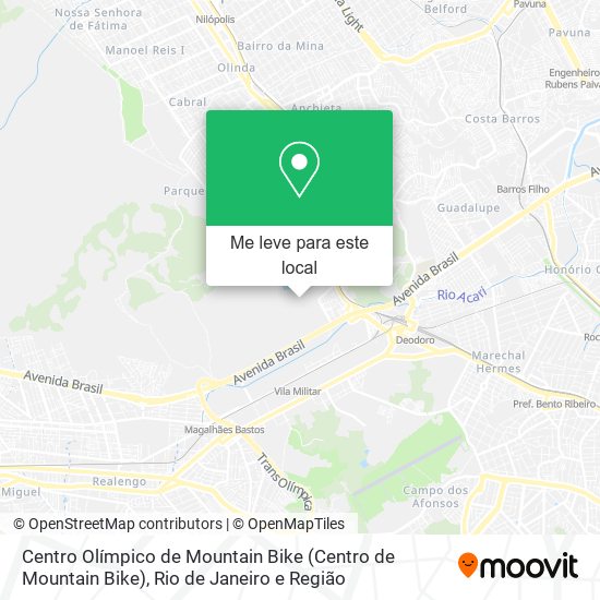 Centro Olímpico de Mountain Bike mapa