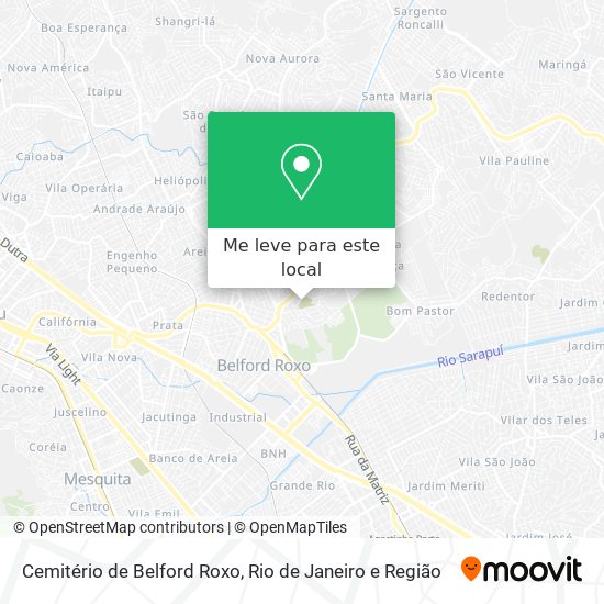 Cemitério de Belford Roxo mapa