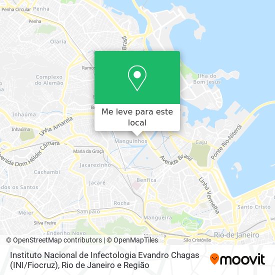 Instituto Nacional de Infectologia Evandro Chagas (INI / Fiocruz) mapa