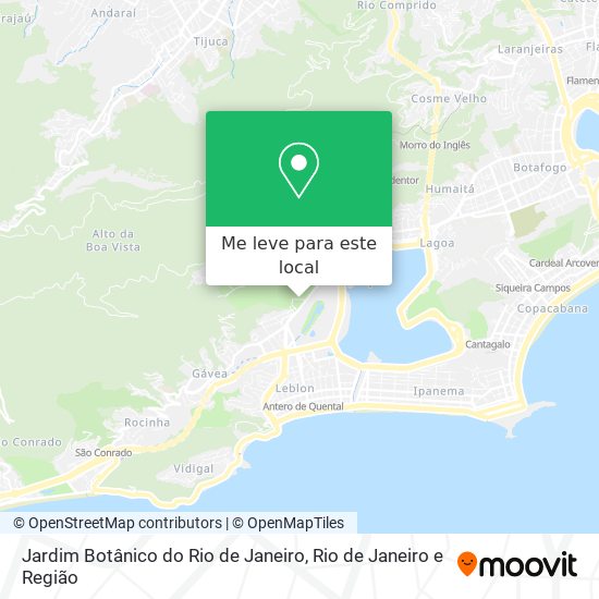 Jardim Botânico do Rio de Janeiro mapa