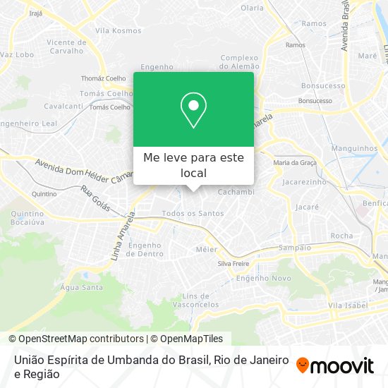 União Espírita de Umbanda do Brasil mapa