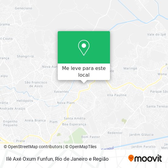 Ilê Axé Oxum Funfun mapa
