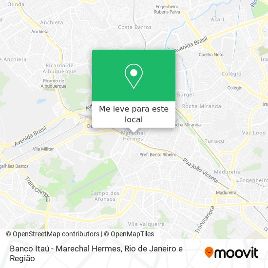 Banco Itaú - Marechal Hermes mapa