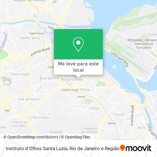 Instituto d Olhos Santa Luzia mapa