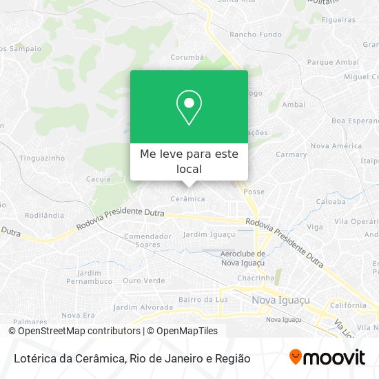 Lotérica da Cerâmica mapa