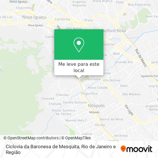 Ciclovia da Baronesa de Mesquita mapa