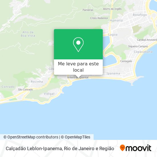 Calçadão Leblon-Ipanema mapa