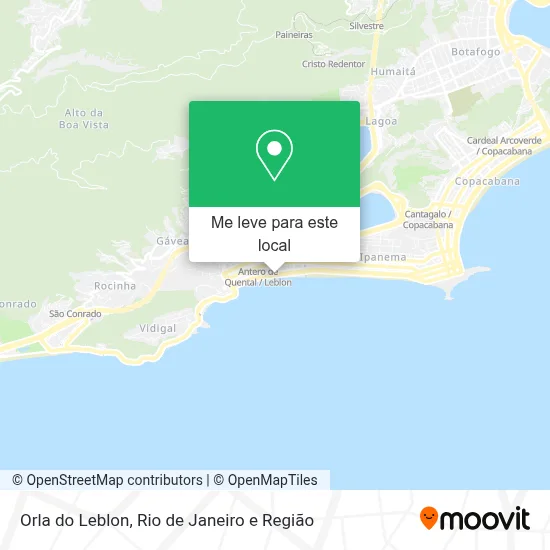 Orla do Leblon mapa