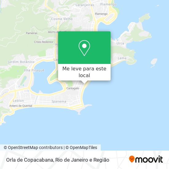 Orla de Copacabana mapa