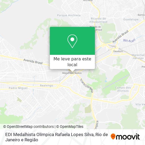EDI Medalhista Olímpica Rafaela Lopes Silva mapa