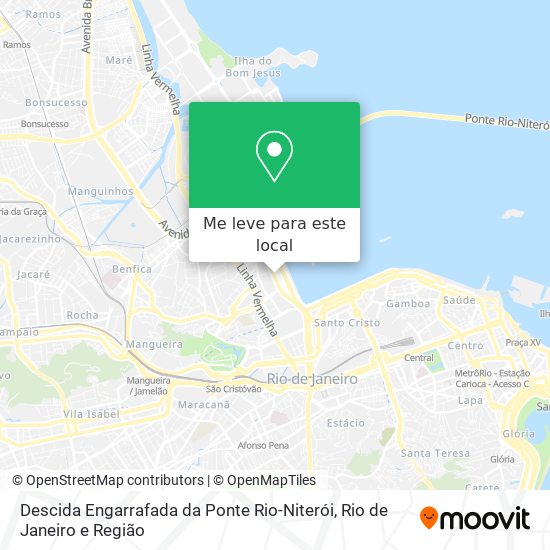 Descida Engarrafada da Ponte Rio-Niterói mapa