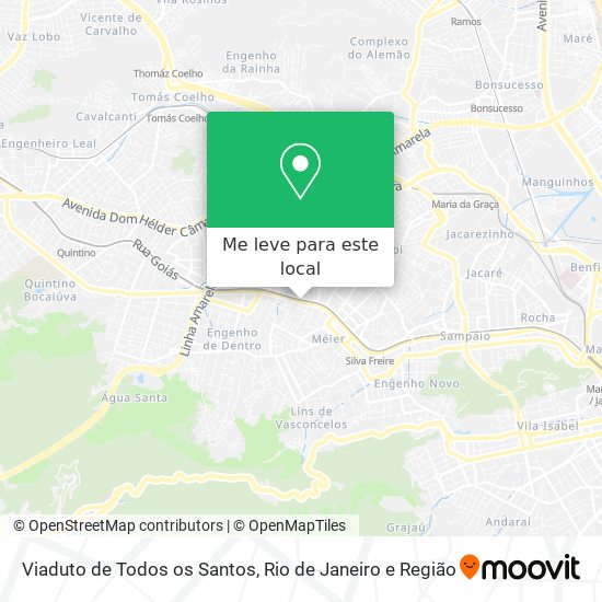 Viaduto de Todos os Santos mapa