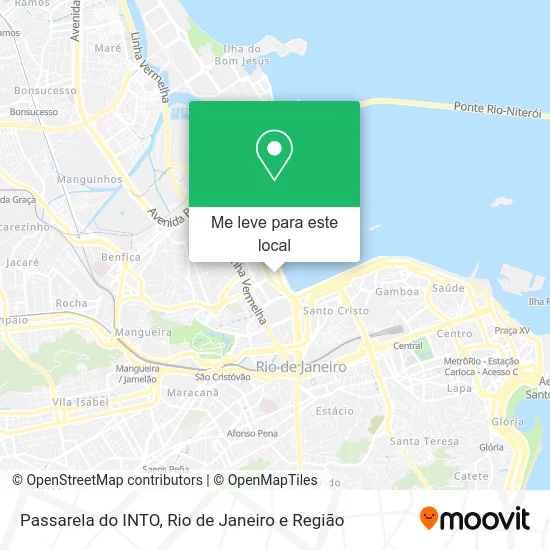 Passarela do INTO mapa