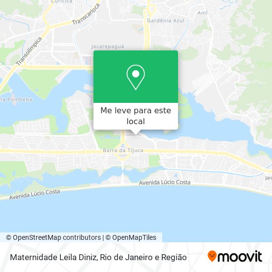 Maternidade Leila Diniz mapa