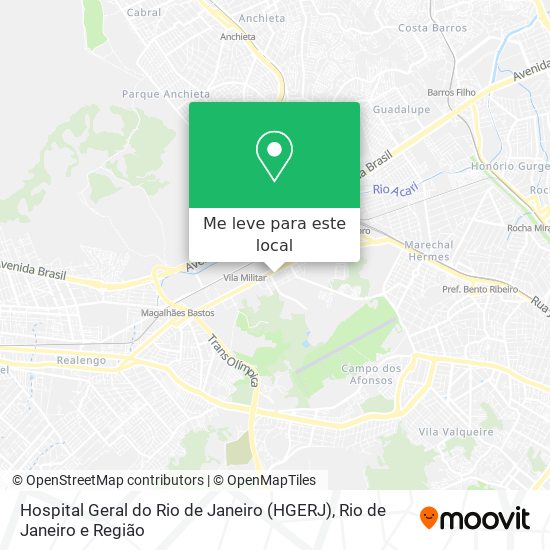Hospital Geral do Rio de Janeiro (HGERJ) mapa