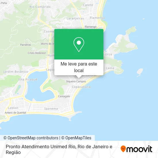 Pronto Atendimento Unimed Rio mapa
