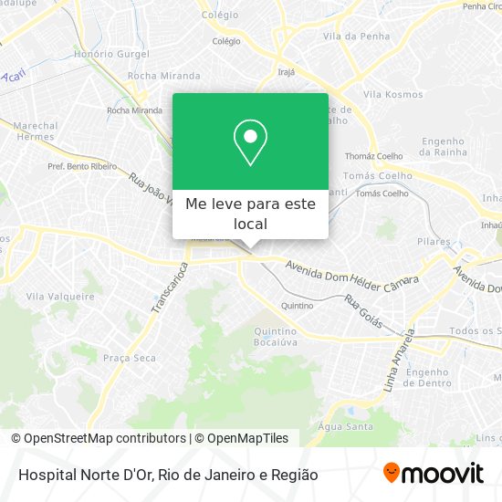 Hospital Norte D'Or mapa