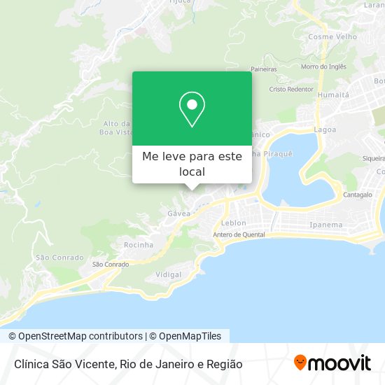 Clínica São Vicente mapa