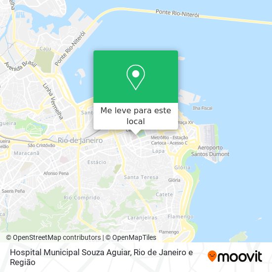 Hospital Municipal Souza Aguiar mapa
