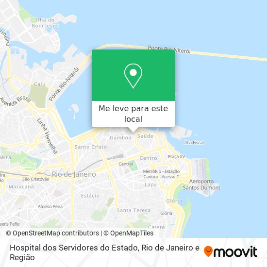 Hospital dos Servidores do Estado mapa