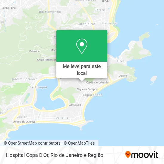 Hospital Copa D'Or mapa