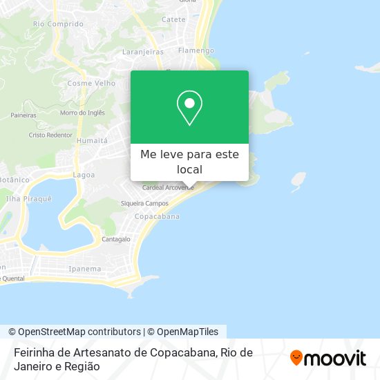 Feirinha de Artesanato de Copacabana mapa