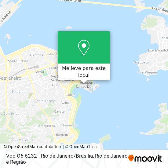 Voo O6 6232 - Rio de Janeiro / Brasília mapa