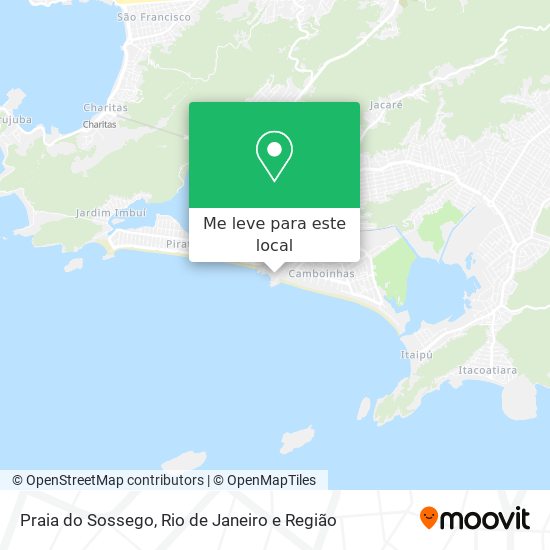 Praia do Sossego mapa