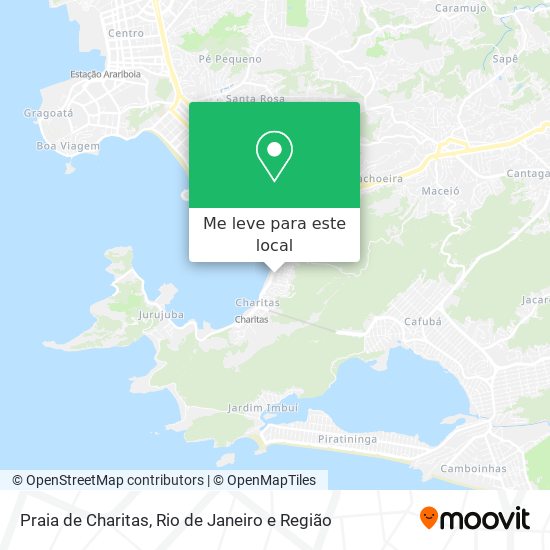 Praia de Charitas mapa