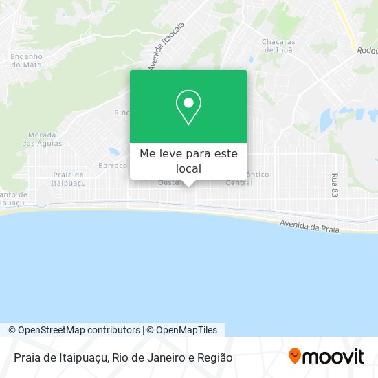 Praia de Itaipuaçu mapa