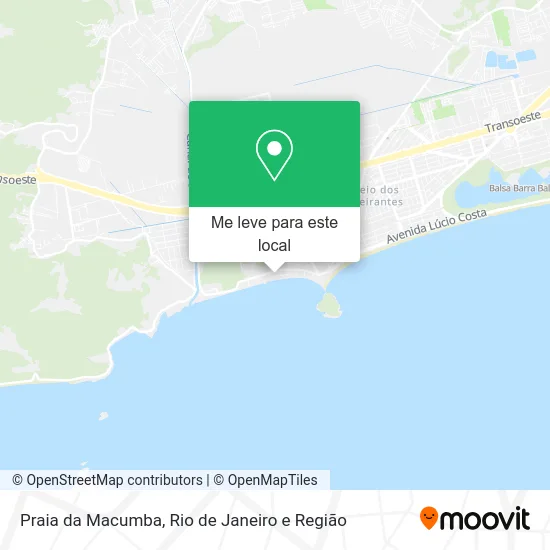 Praia da Macumba mapa