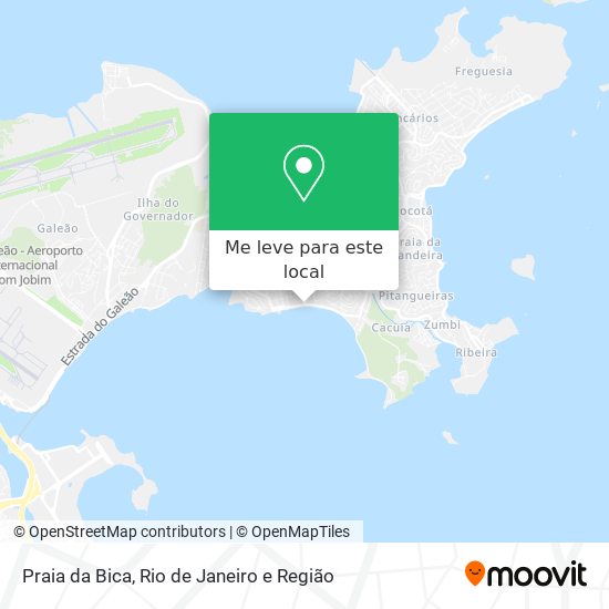 Praia da Bica mapa