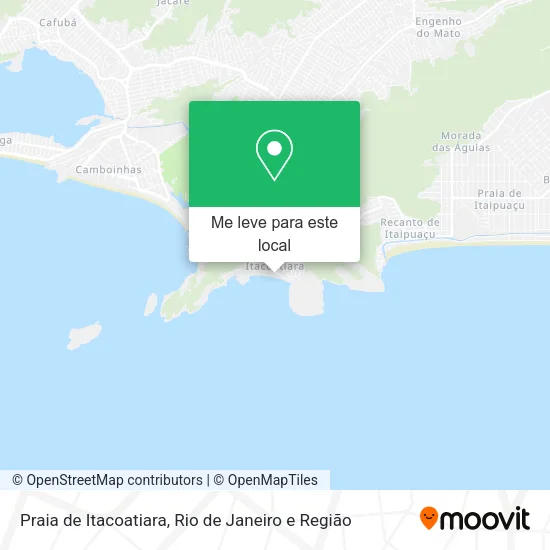 Praia de Itacoatiara mapa