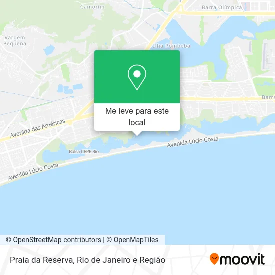 Praia da Reserva mapa
