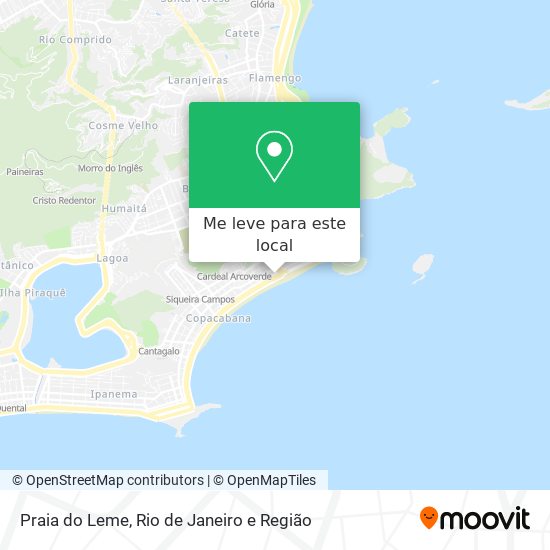 Praia do Leme mapa