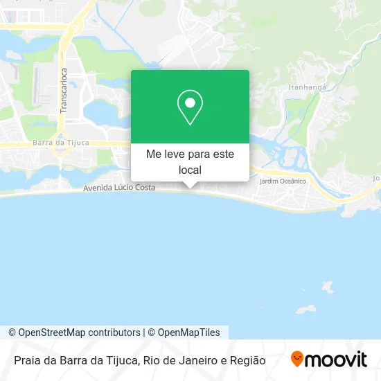 Praia da Barra da Tijuca mapa