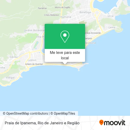 Praia de Ipanema mapa