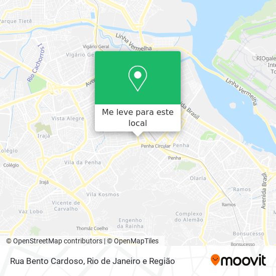 Rua Bento Cardoso mapa