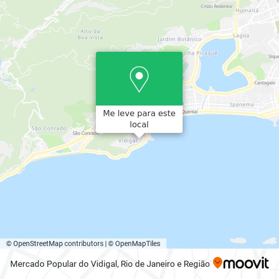 Mercado Popular do Vidigal mapa