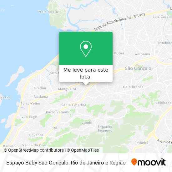 Espaço Baby São Gonçalo mapa