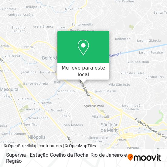 Supervia - Estação Coelho da Rocha mapa