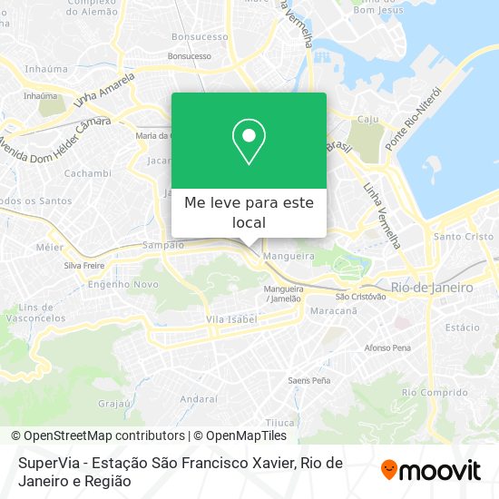 SuperVia - Estação São Francisco Xavier mapa