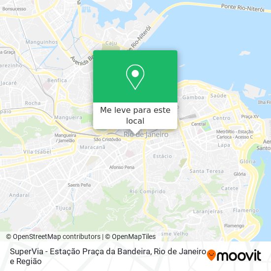 SuperVia - Estação Praça da Bandeira mapa