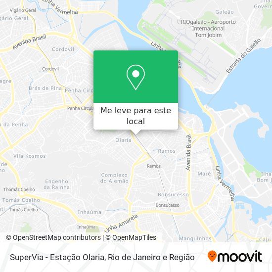 SuperVia - Estação Olaria mapa