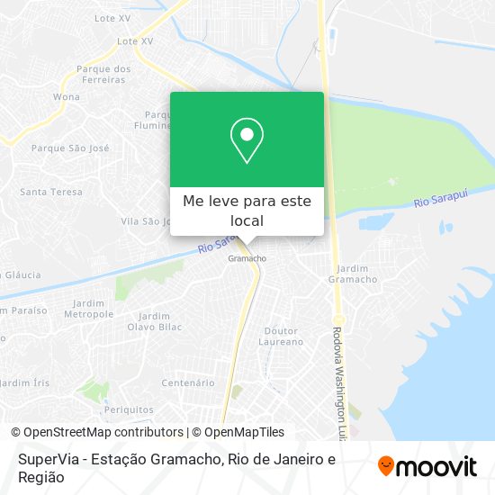 SuperVia - Estação Gramacho mapa