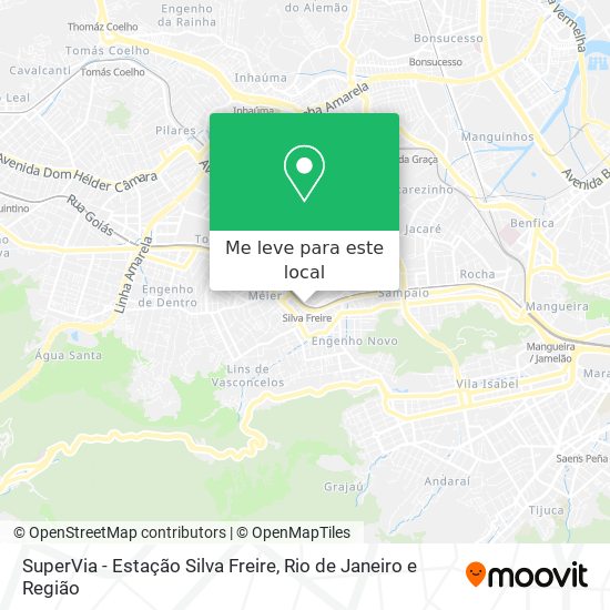 SuperVia - Estação Silva Freire mapa